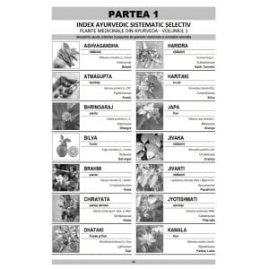 Index ayurvedic sistematic selectiv – plante din Ayurveda – Vol. 1